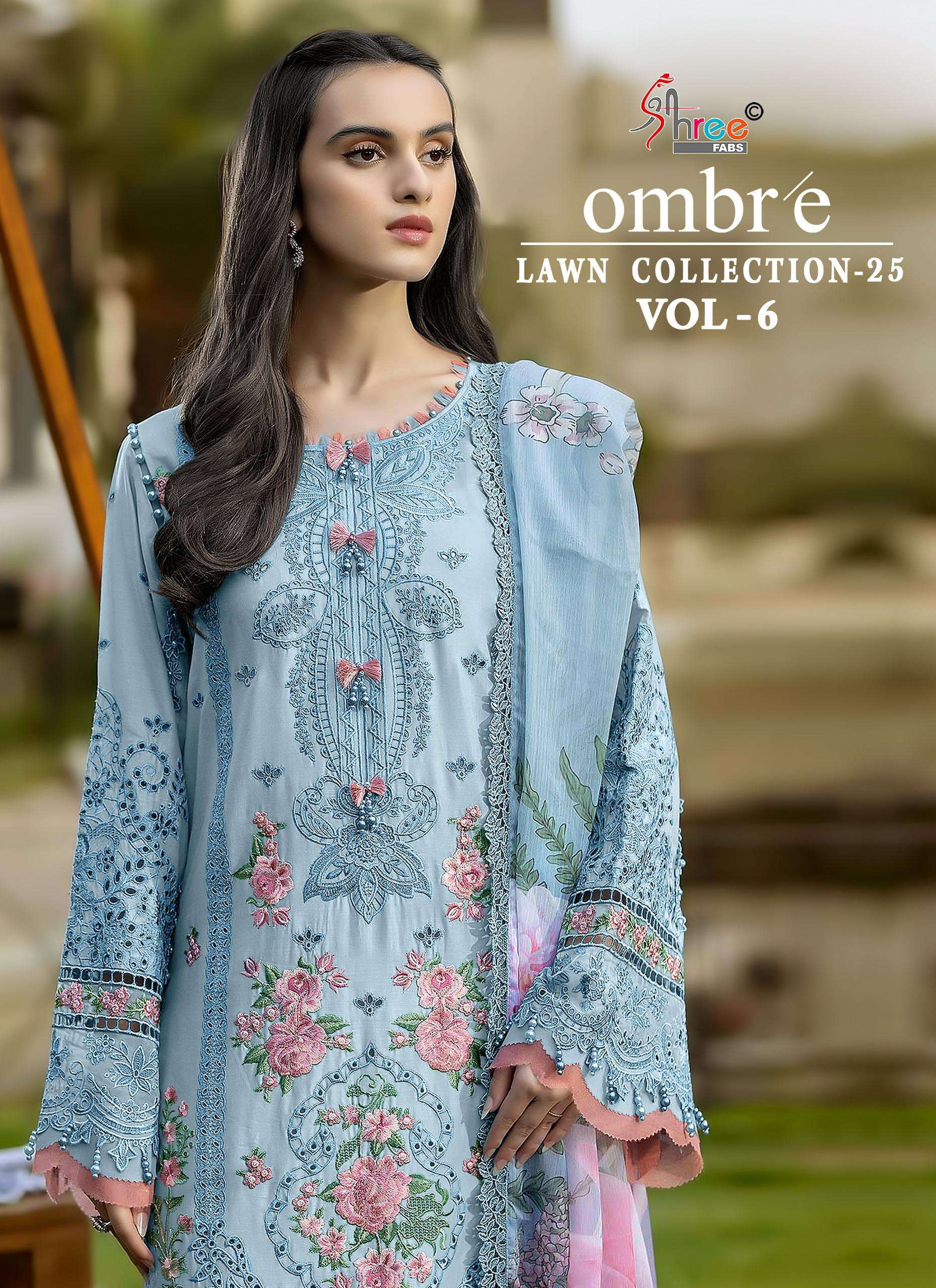 OMBRE LAWN COLLECTION -2025  VOL-6 BY SHREE